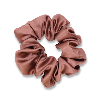 Toffee Silk Scrunchie Made From Organic Mulberry Silk