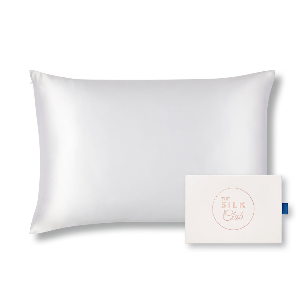 White Organic Mulberry Silk Pillowcase with Gift Box - The Silk Club