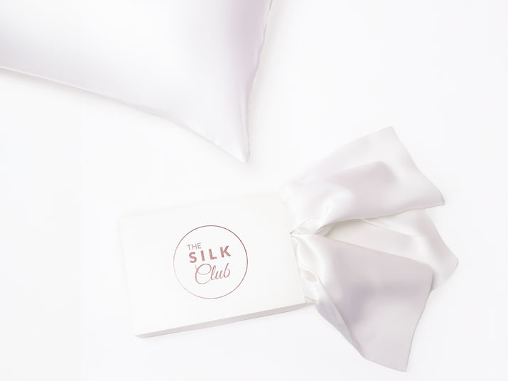 White Silk Pillowcases & Gift Box