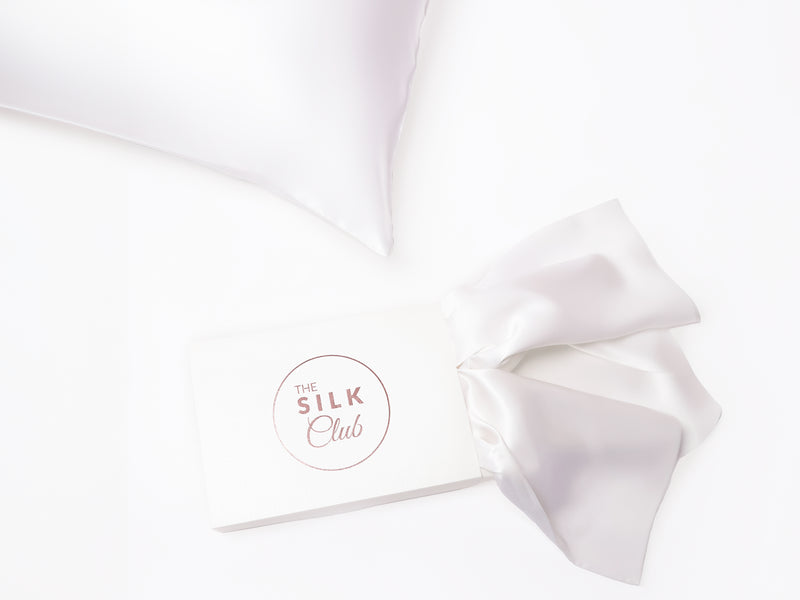 White Silk Pillowcases & Gift Box